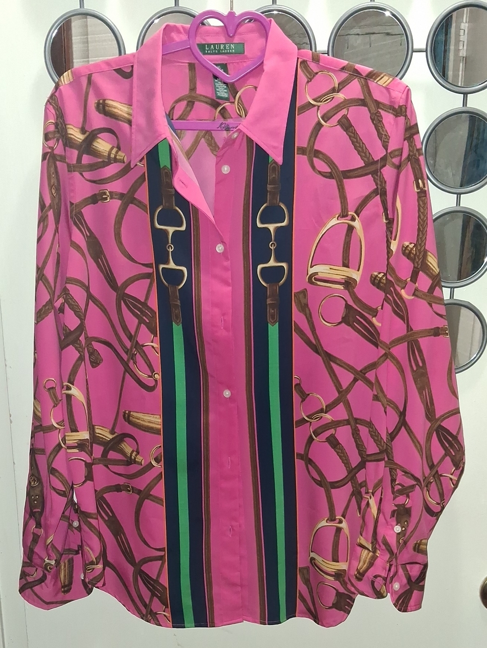 RALPH LAUREN MULTICOLRED HORSEBIT Blouse